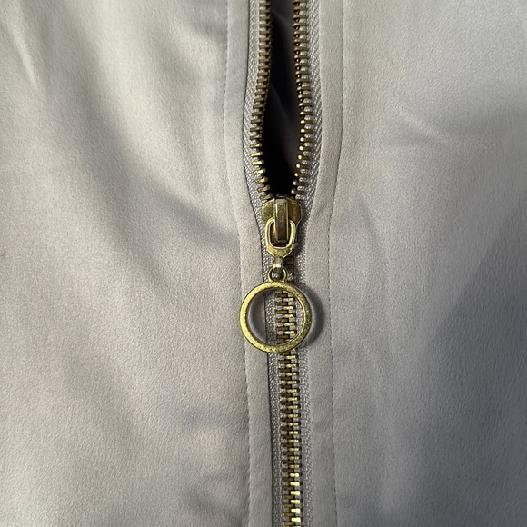 Harlow & Graham light grey bomber jacket size medium - Picture 2 of 5